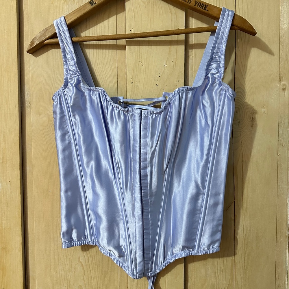 Victorias Secret Classic Silk Corset Set Size Small